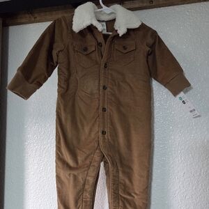 Carter's Brown Kids Jacket with White Collar